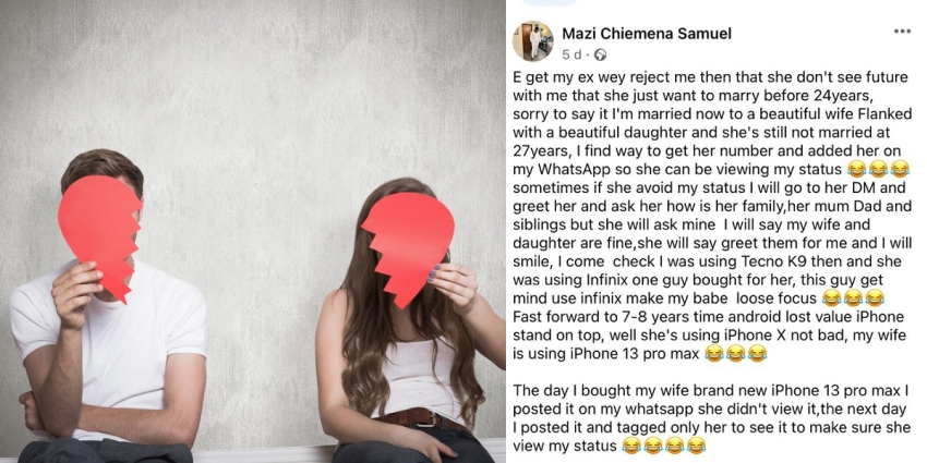  Nigerian man shares how he dealt with his ex-girlfriend who dumped him eight years ago