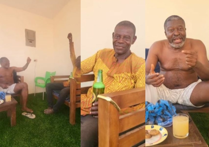  “Look out for those you grew up with” – Kanayo hangs out with man he dug pit toilet with, gift him money