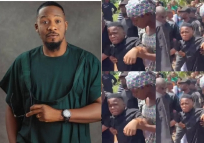 “I Can’t Take It Anymore” Junior Pope’s First Son Breaks Down at Father’s Funeral