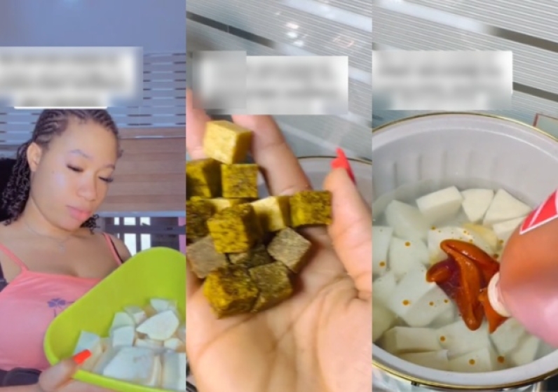  Gen Z Baddie Makes ‘Yummy’ Porridge for Boyfriend With 13 Seasoning Cubes, honey, other spices
