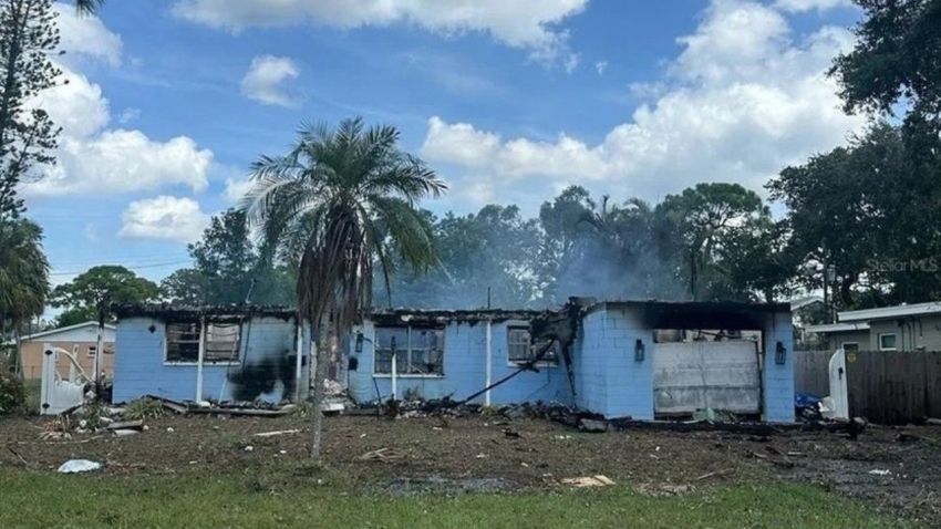  Florida Home That Is Still Smoldering Hits the Market for $260K as Hurricane Milton Batters the State