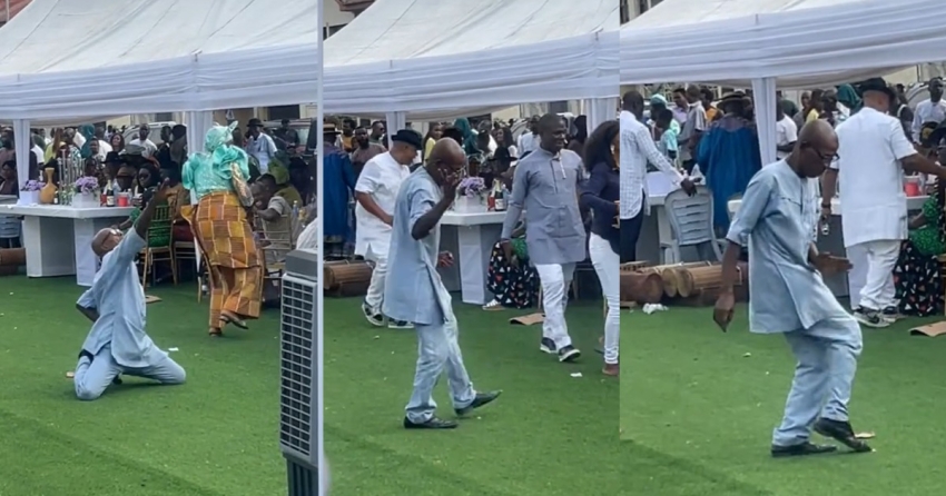 “Born to be a performer f0rced to be a father” – Wedding guest left speechless as man ste@ls show with epic Michael Jackson moves (VIDEO)