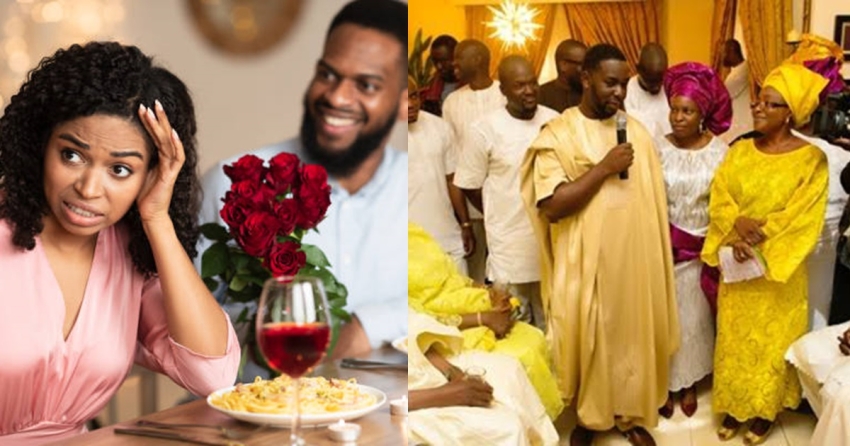  “Baba wan skip talking stage mouth” – Lady stúnned as first date turns into family introduction (IMAGE)