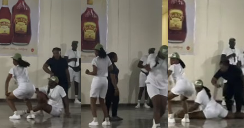  Female corp member k!cked out for provocat!ve dance at NYSC welcome party (WATCH)