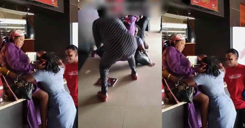  Sh0cking moment an excited fan saw Toyin Abraham at the cinemas and brought her down, to the floor (WATCH)