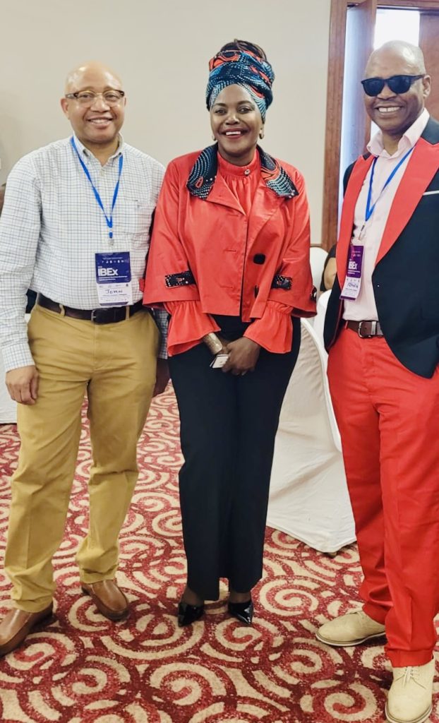 L-R: William John CEO Hope Care Services United Kingdom, Bridget Kambobe Trade Kings Group Manager for Public Relations and Corporate Affairs, Francis Fagjot John - CEO Fagjot Group of Companies, 