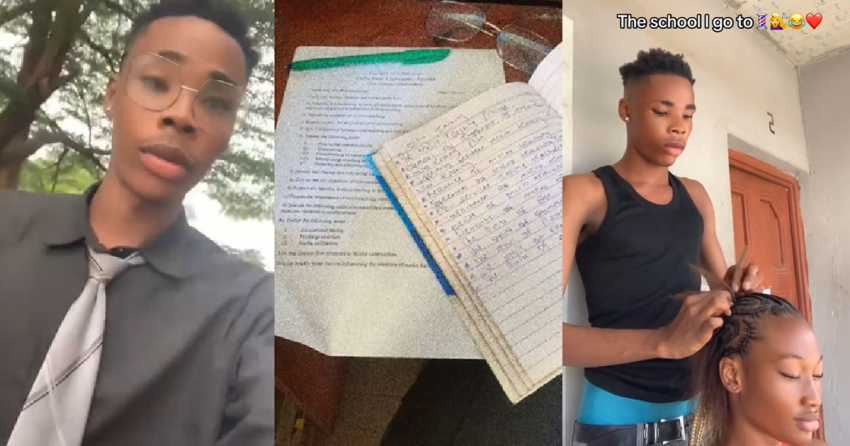 Young man shares what he does on campus aside from studying to bag a degree (WATCH)
