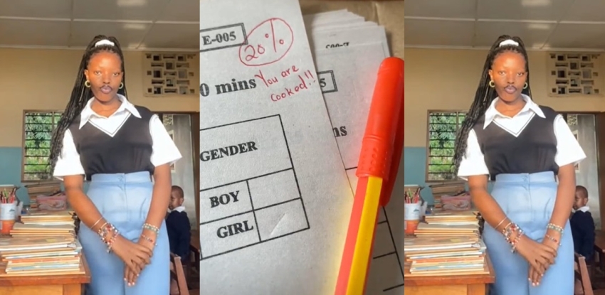 “Genz teacher leaving comments on exams” – Lady shares the comments she left on her pupils’ exam scripts (IMAGES)