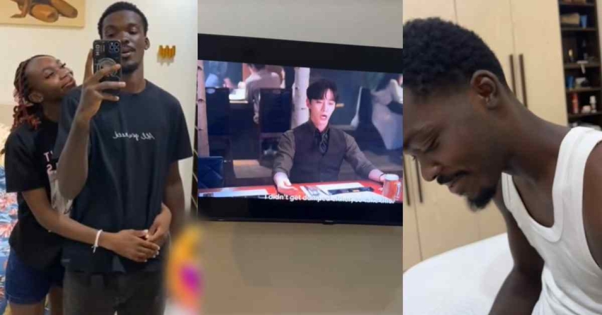 Hilarious moment a man spoke Korean after his partner convinced him to watch K-drama (WATCH)