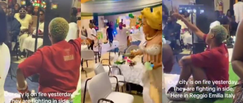  Chaos at Wedding as Lady Crashes Ceremony, Claims Groom Is Her Boyfriend