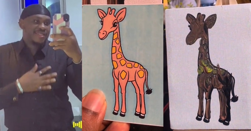 Man reveals his sh0cking artistry skills after trying sip and paint for the first time (WATCH)