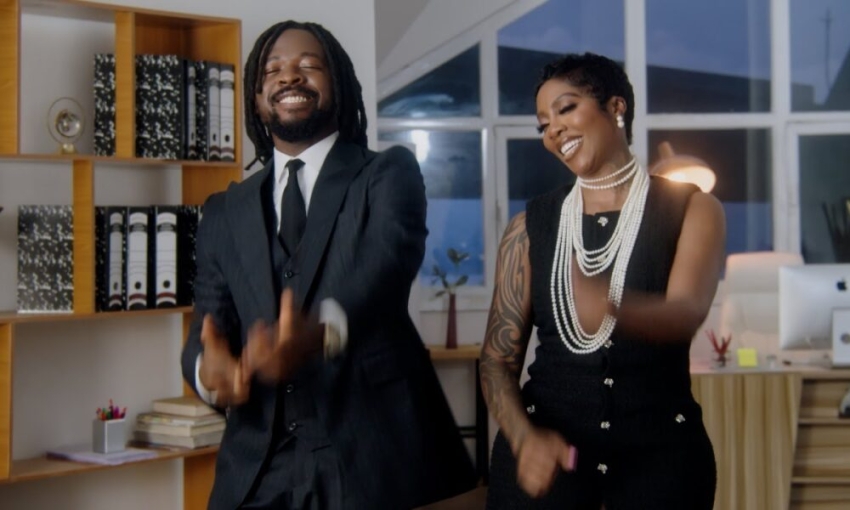 Office Crush? Johnny Drille & Tiwa Savage Turn It Into a Music Video with “Over the Moon”