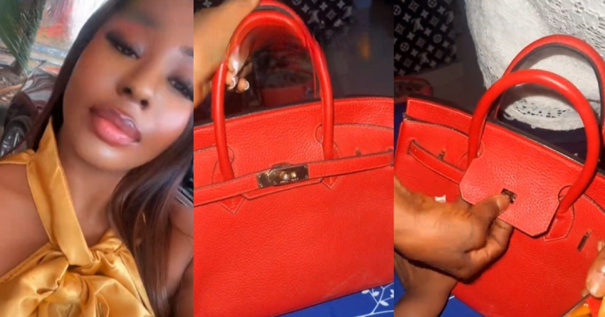 “My mom no small at all” – Lady sh0cked at the unbelievable price her mum paid for a Birkin bag (VIDEO)