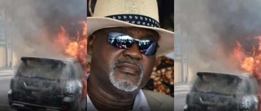 Former Lawmaker Ogbonna Nwuke Escapes Death as SUV Goes Up in Flames