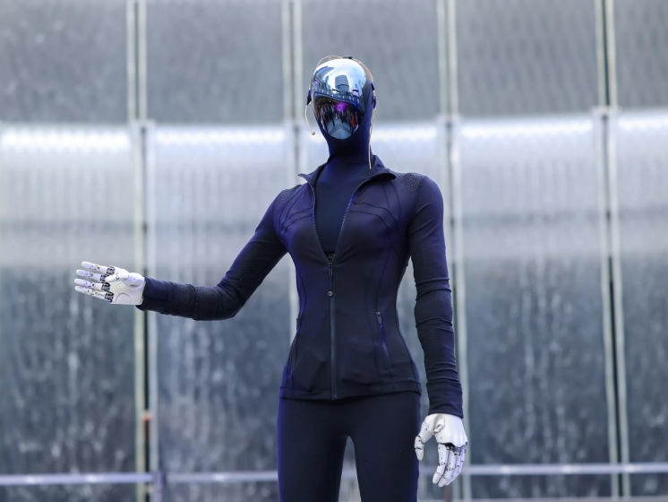 Awkward debut: XPeng’s Iron robot falls on stage